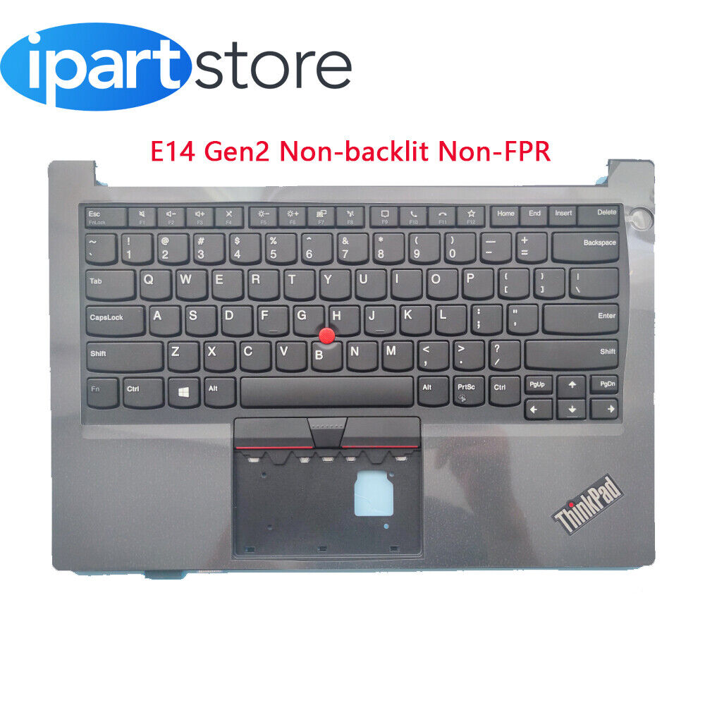 New Palmrest Non-backlit Keyboard For Lenovo ThinkPad E14 Gen 2 Black 5M10Z54497