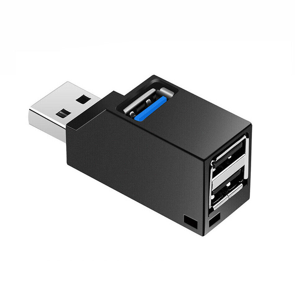 USB 3.0 Hub 4-Port Adapter Charger Data SLIM Super Speed PC Mac Laptop Desktop