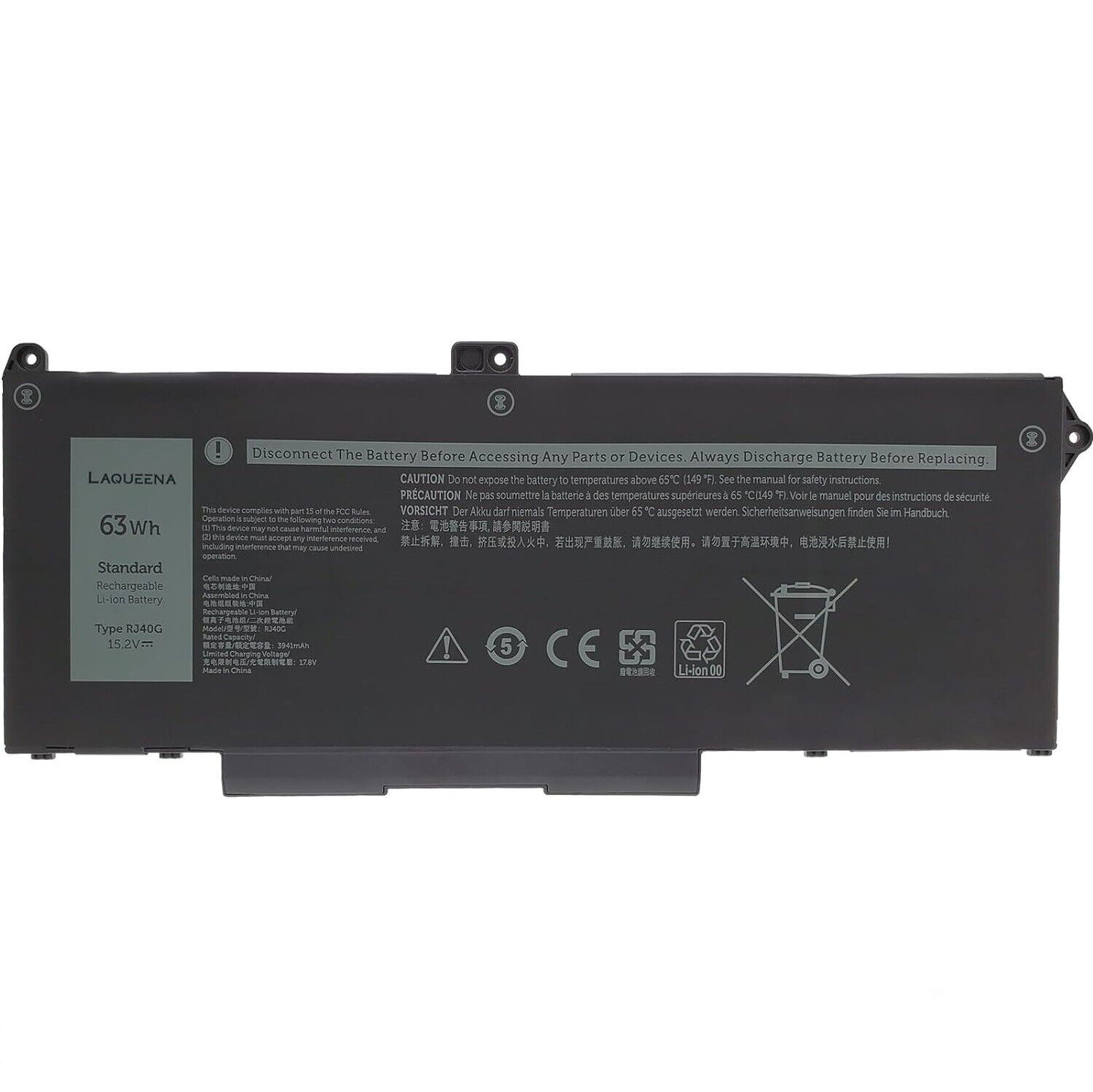 RJ40G Battery for Dell Latitude 5420 5520 Precision 3560 01K2CF 075X16 WY9DX