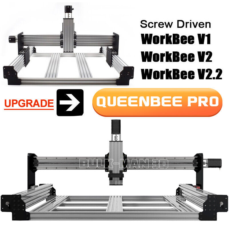 Upgrade Kit for Screw Driven Work-Bee to QueenBee PRO CNC Router Machine Mill