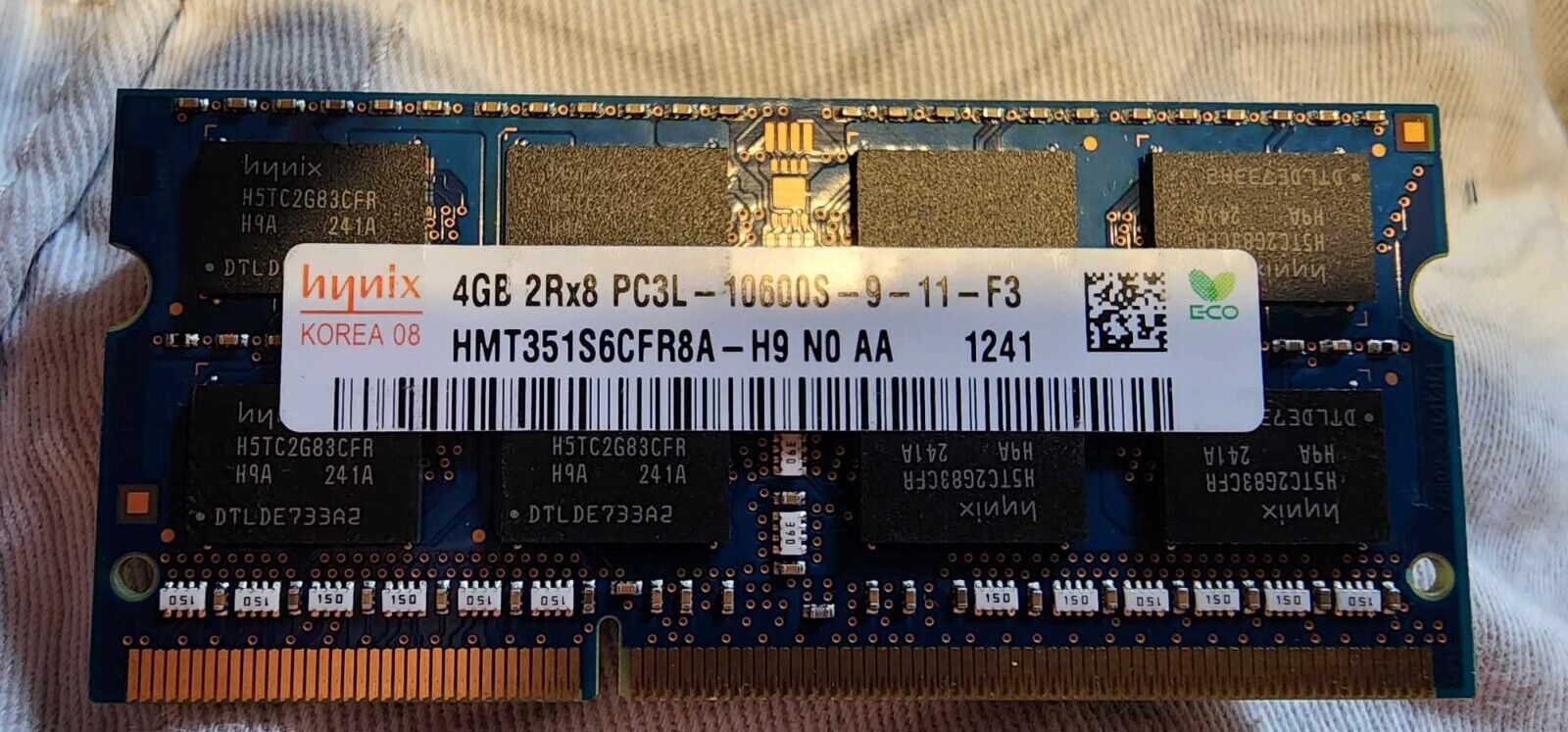 Hynix 4GB 2Rx8 PC3L-10600S Laptop Memory RAM HMT351S6CFR8A-H9