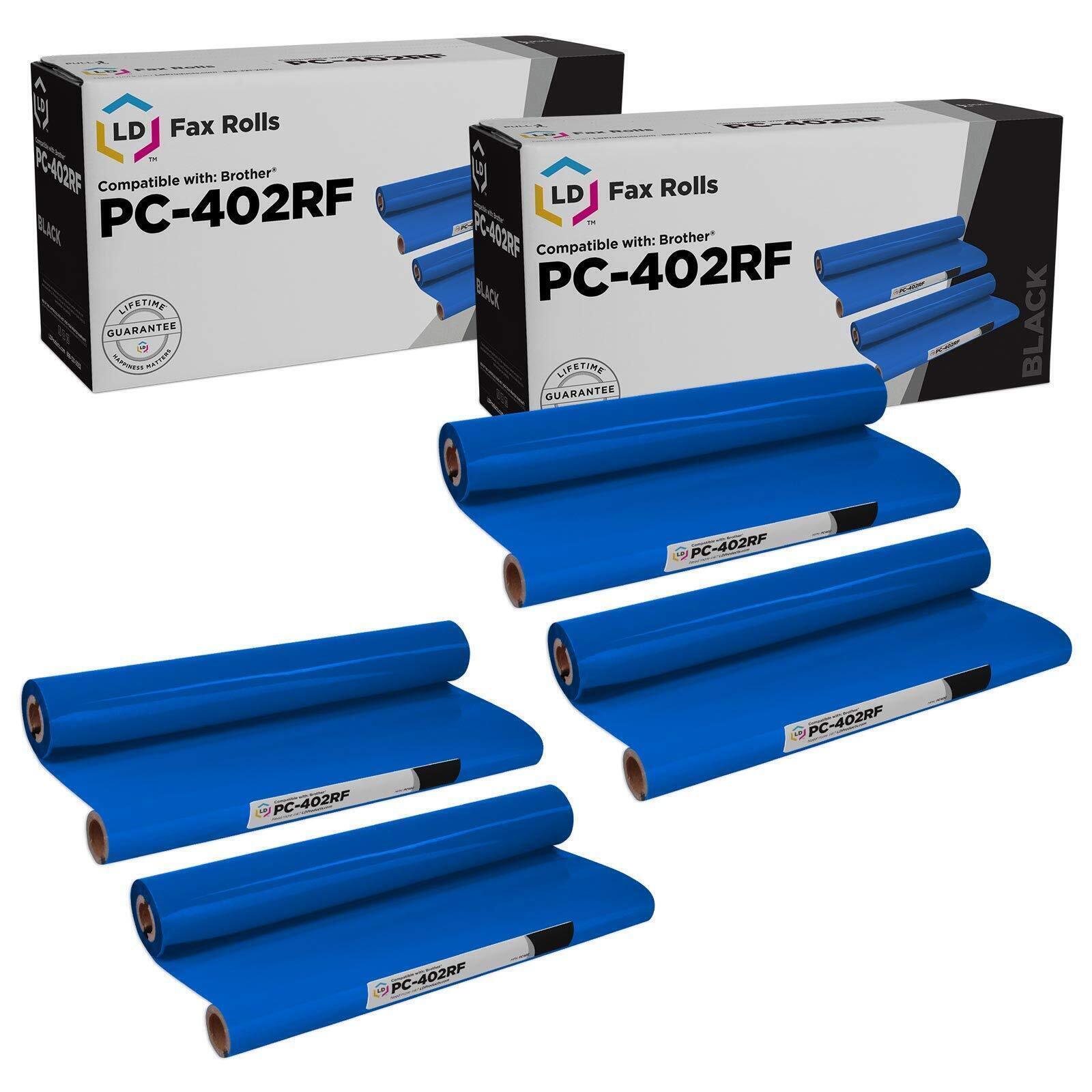 Compatible Brother PC402 Set of 4 Thermal Fax Ribbon Refill Rolls