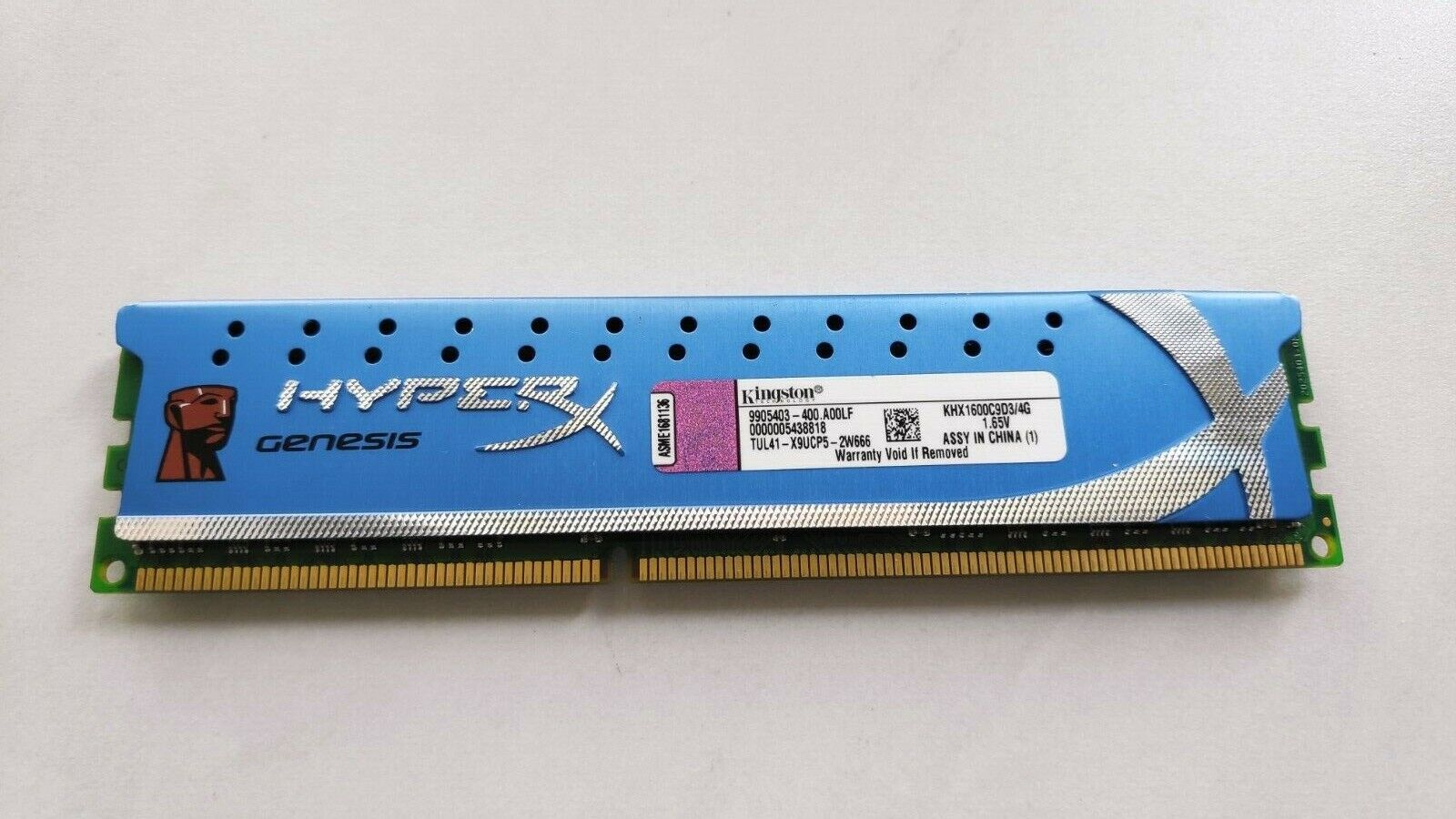 Kingston HYPERX Genesis KHX1600C9D3/4G 4GB PC3-12800 DDR3-1600MHz Memory RAM