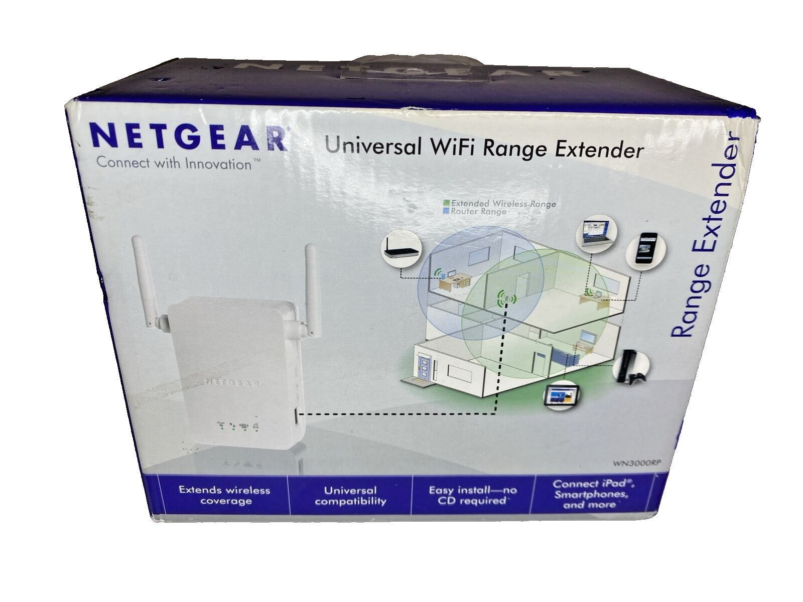 NetGear Universal WiFi Range Extender WN3000RP-100NAS NEW NOS Windows7 /Mac 2011
