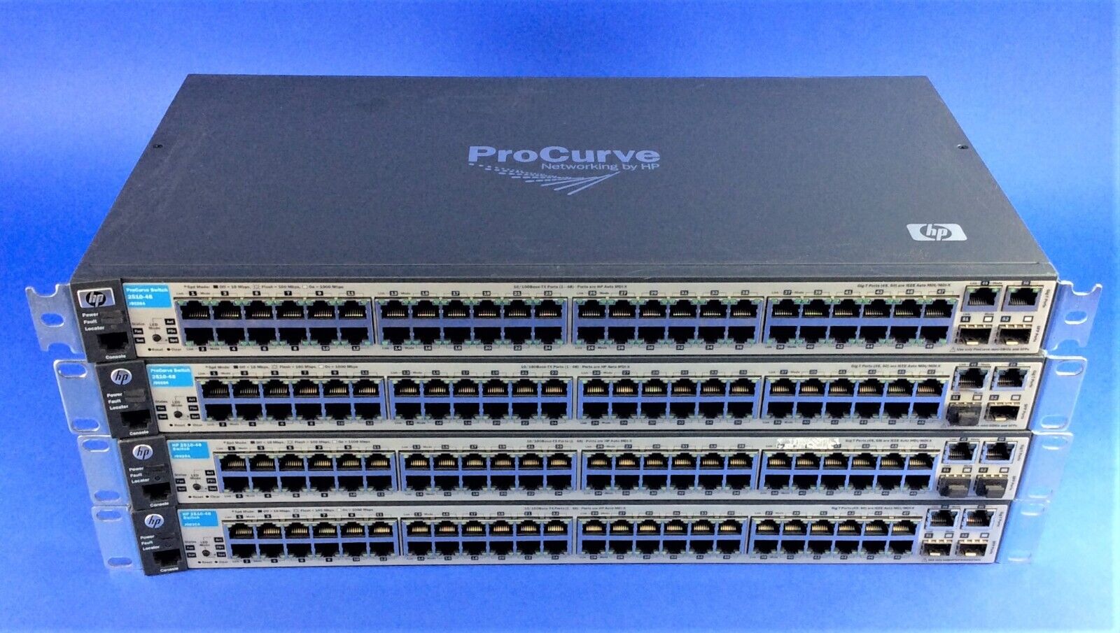 Lot of 4 - HP ProCurve 2510-48 Managed Ethernet Switch Model: J9020A