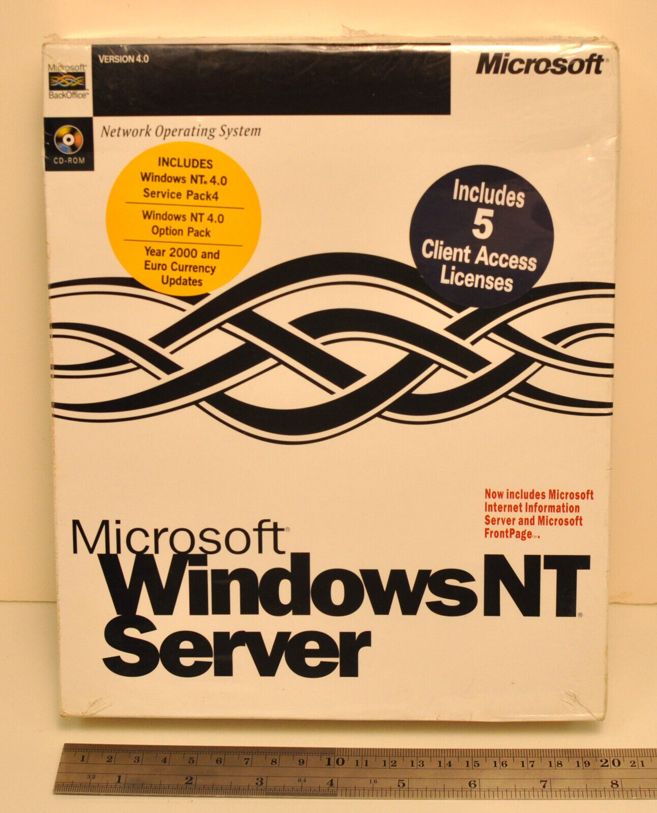 Microsoft Windows NT Server 4.0 with 5 Client Access Sealed Brand New Retail