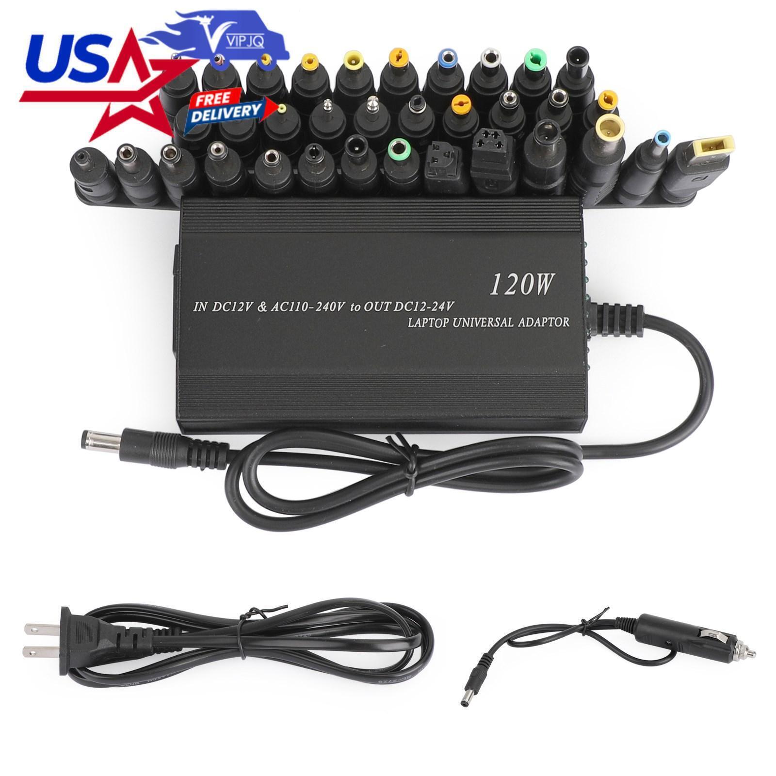 120W Car Home 34 Tips Power Supply Adapter Charger for Laptop Notebook US Plug
