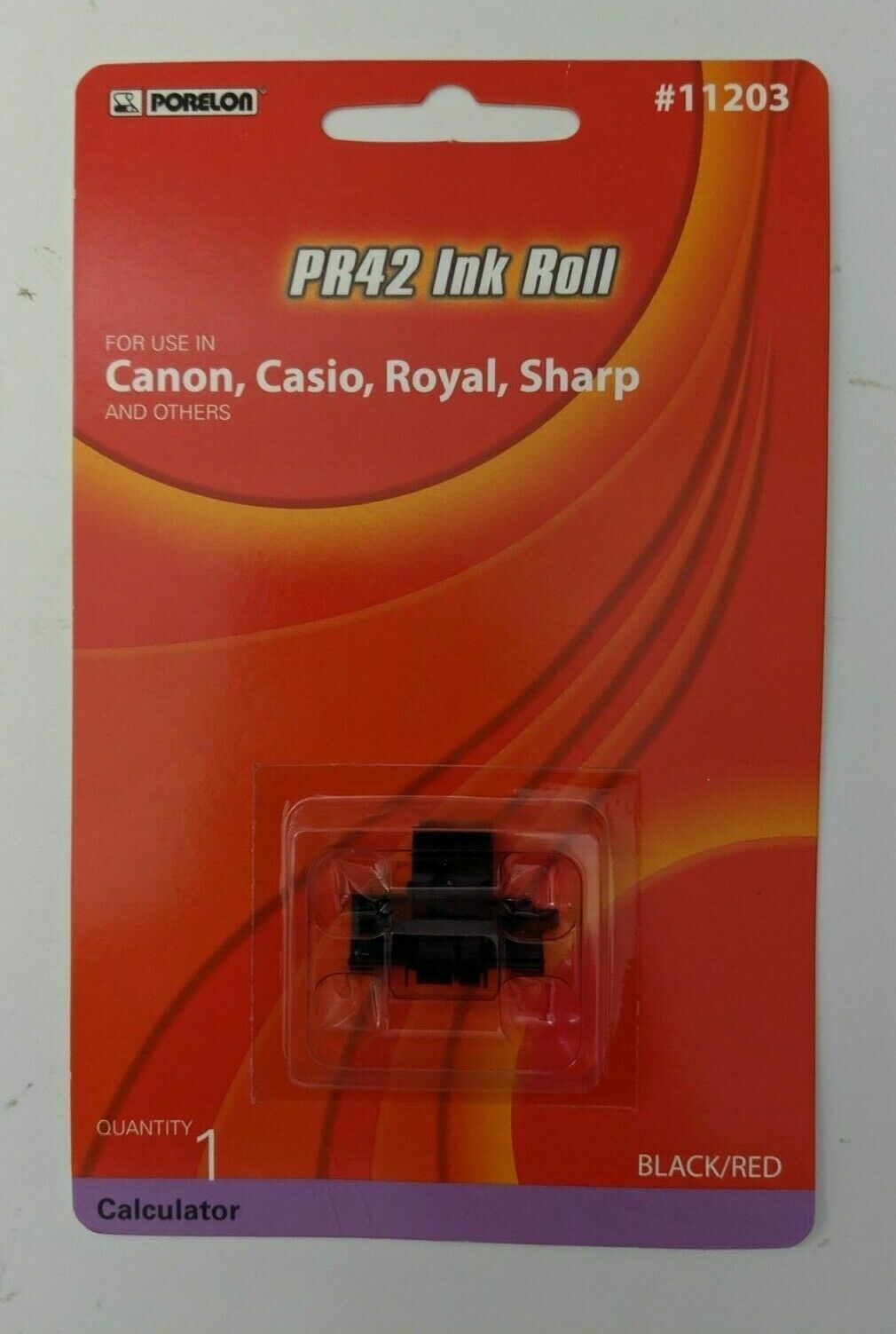  Porelon PR42 Calculator Ink Roller Black/Red 11203