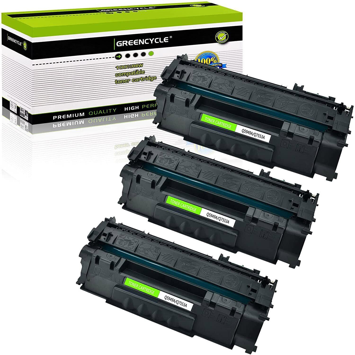 3PK BLACK Q7553A 53A Toner Cartridge Fits for HP LaserJet P2014N P2014DN P2014X