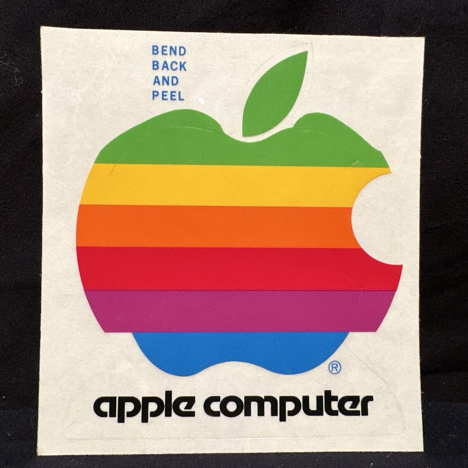 Think Different Original Vintage APPLE MACINTOSH Computer Rainbow Logo Sticker