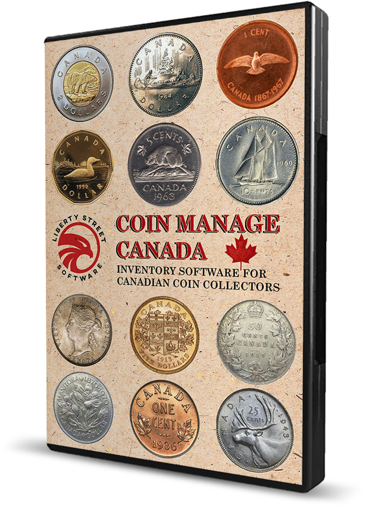Canadian Coin Collecting Software.  All Canada Coins & Sets With Values