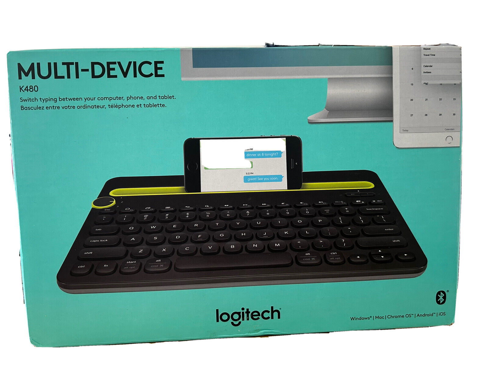 Multi-Device Keyboard, Logitech K480 Brand New, FACTORY SEALED
