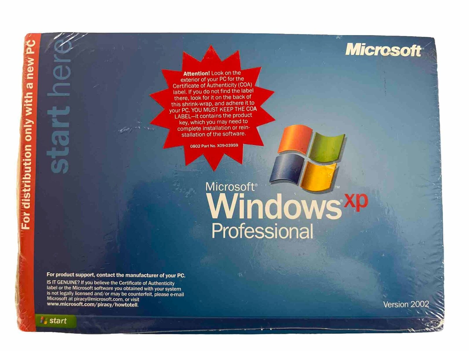 MICROSOFT WINDOWS XP PROFESSIONAL FULL OPERATING System 2 CPU NEW SEALED