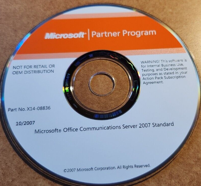 Microsoft Office Communications Server 2007 Standard X14-08836 CD