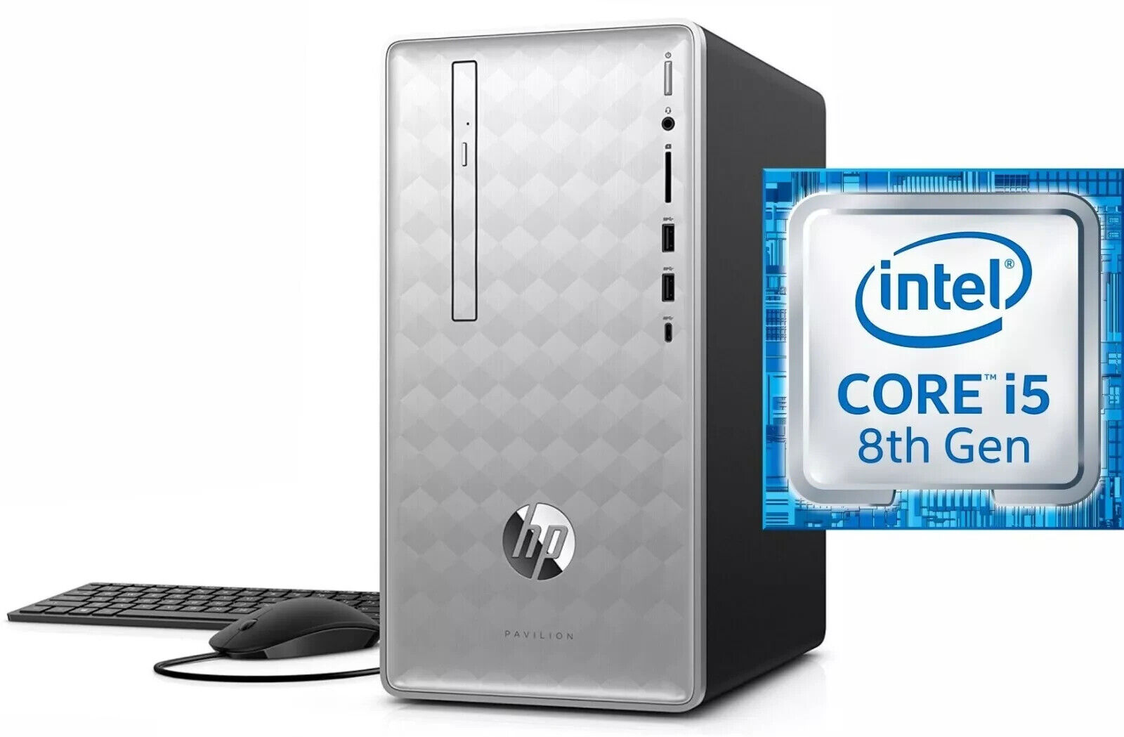 HP Pavilion 590-p0053w (1TB, Intel Core i5 8th Gen., 2.80GHz, 8GB) Desktop -...