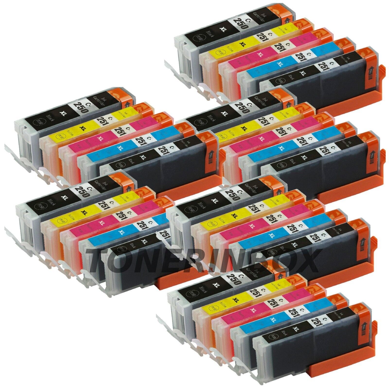 30 Ink Cartridges For Canon PIXMA PGI-250XL CLI-251XL MG5420 MG5520 MX722 MX922