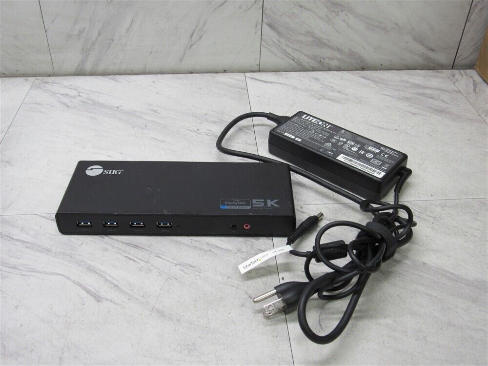 SIIG USB-C Triple 4K Video Docking Station tested w/ Power supply