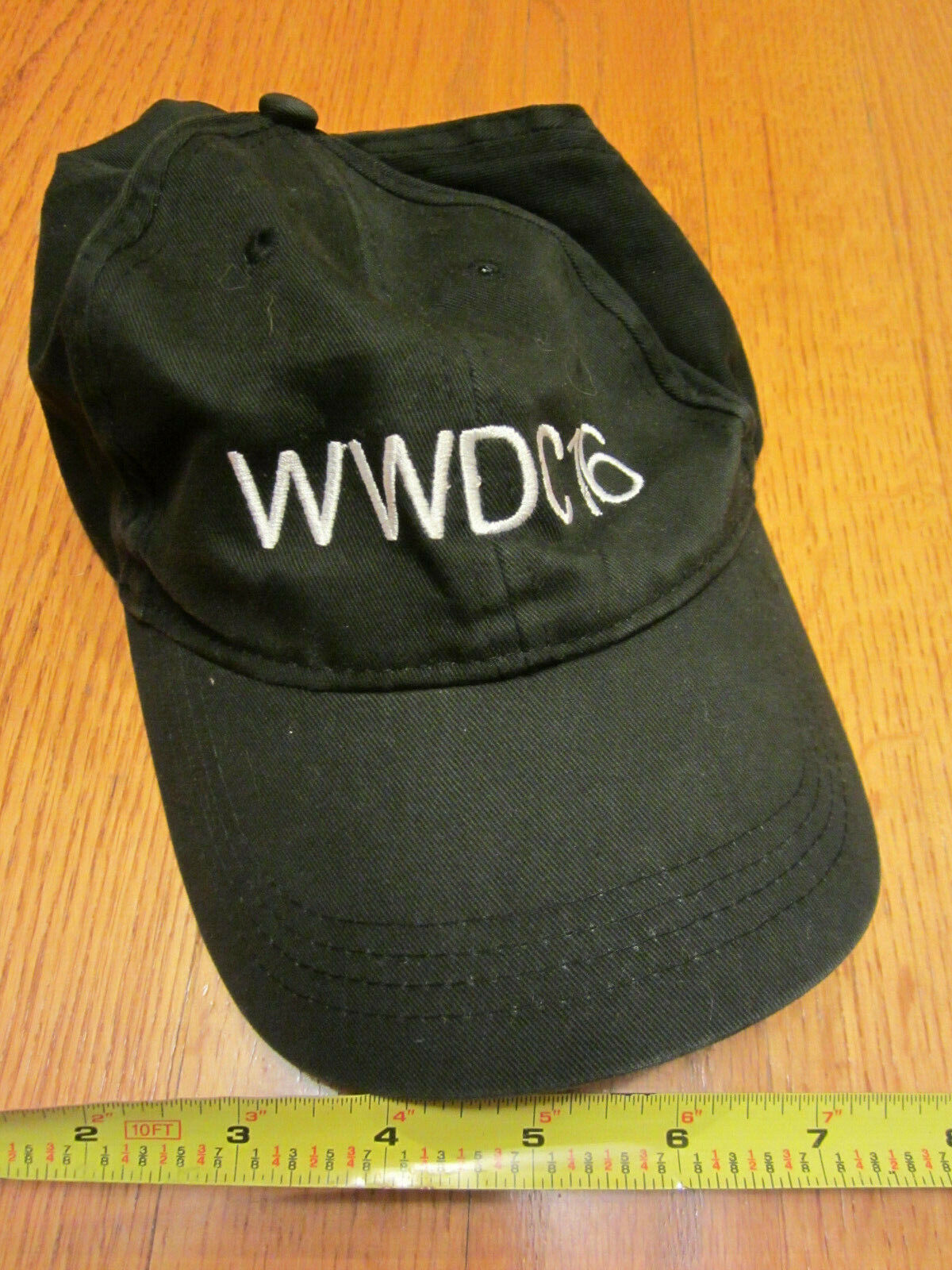 Apple logo WWDC 16 BASEBALL CAP Hat Black Mens brim Cotton Strap Back One Size