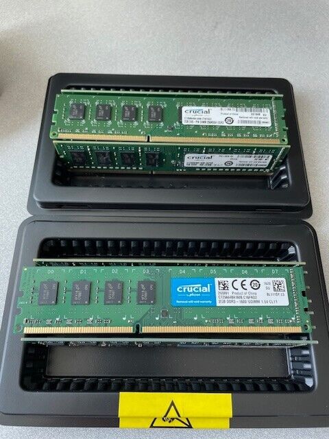 Crucial 2GB 240pin DIMM 256Mx64 DDR3 Memory CT25664BA160B.C16FKD2 13 PCS - NEW