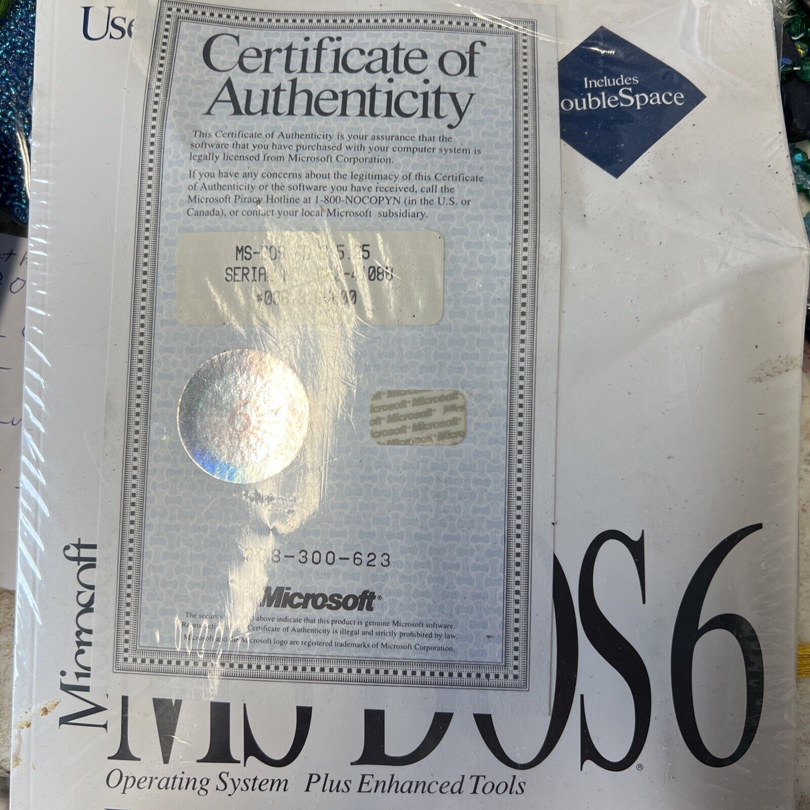 SEALED Microsoft MS DOS 6 Full Version 5.25 Floppy Disc Operating System