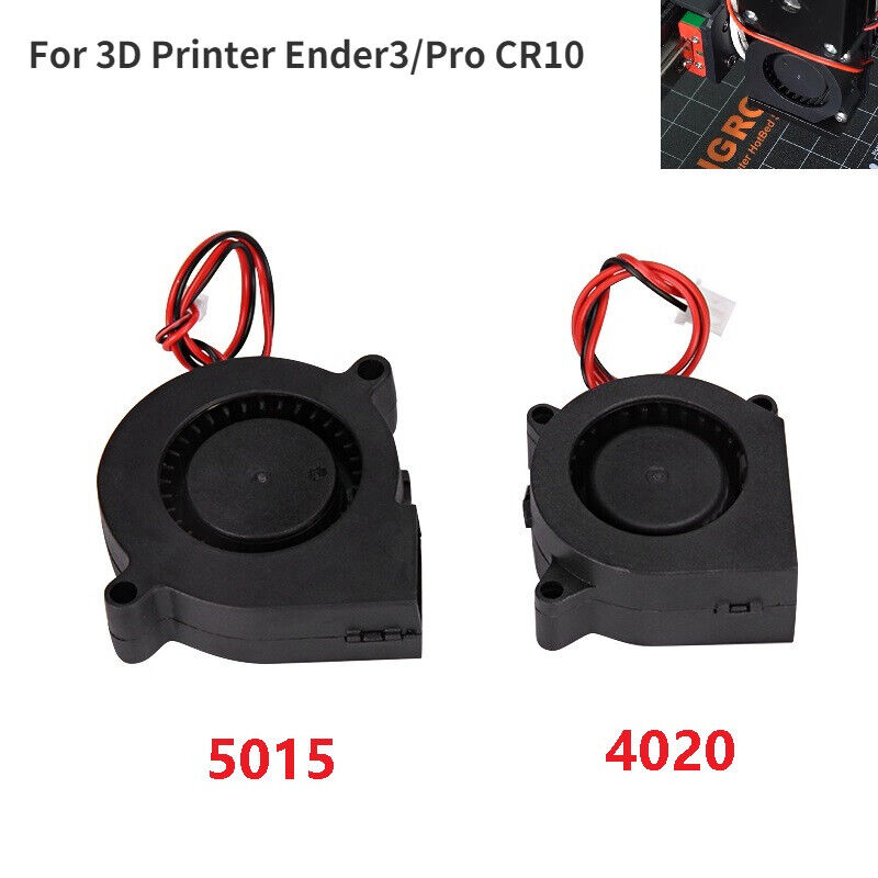 2pcs 5015 4020 Turbo Blower Cooling Fan DC Cooler For 3D Printer Ender3/Pro CR10