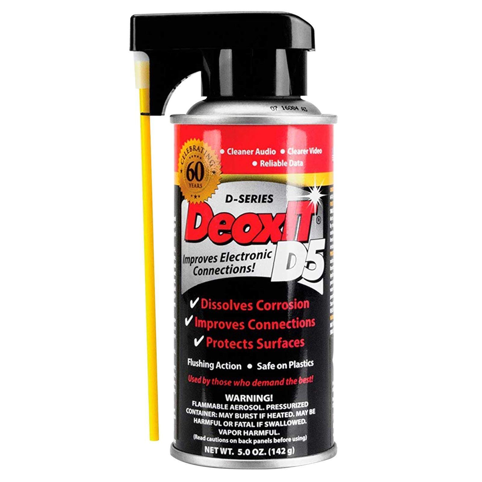 Hosa D5S-6 CAIG DeoxIT 5oz 5% Spray Deoxidizing Solution Contact Cleaner