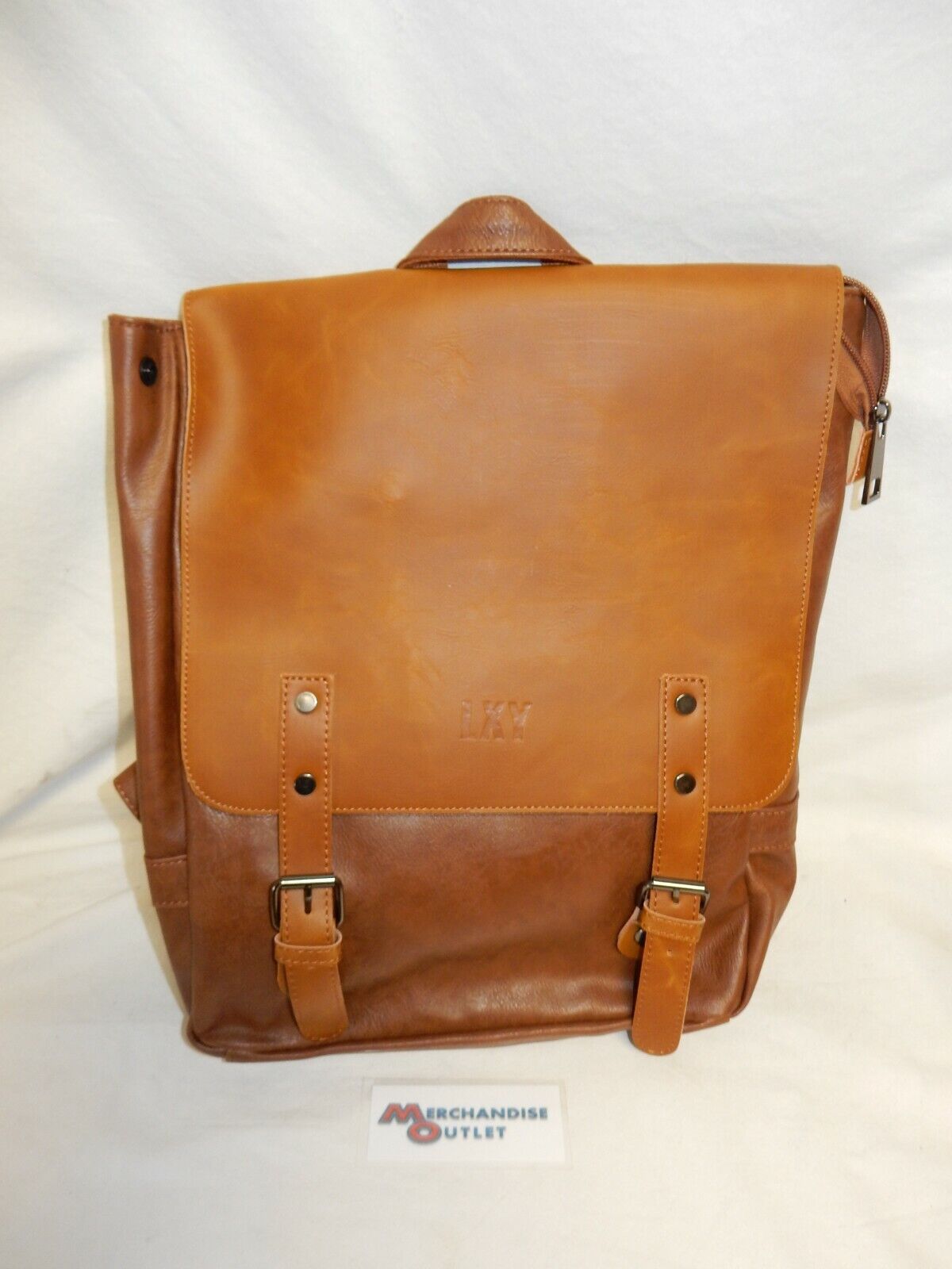 LXY Vegan Leather Backpack Vintage Laptop Bookbag Women