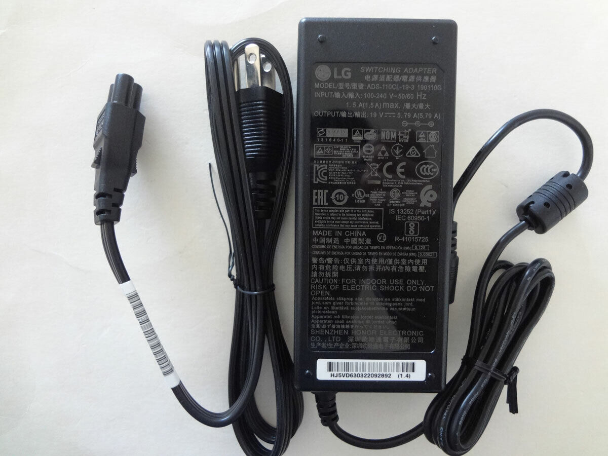 Original 19V 5.79A 110W for LG 34UM88C-P LED Monitor Switching 190110G Adapter
