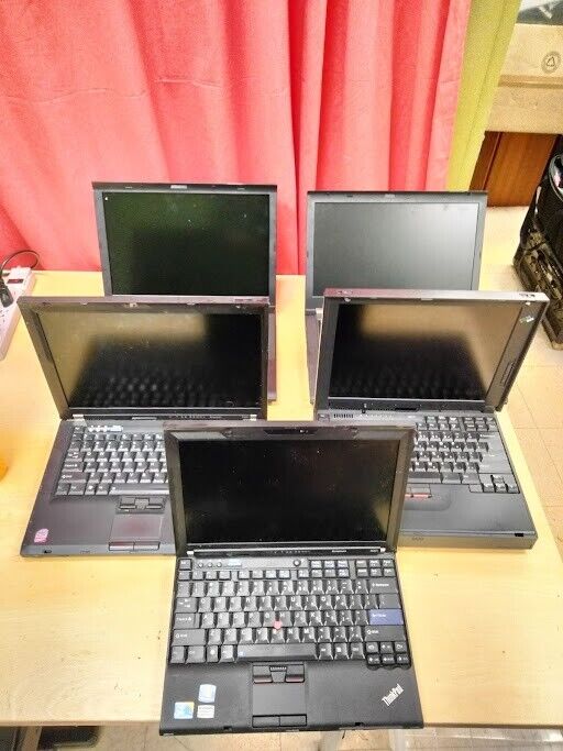 Lot Of 5 Thinkpad Laptops X201 380ED T410 T420 T400 Notebook 1017