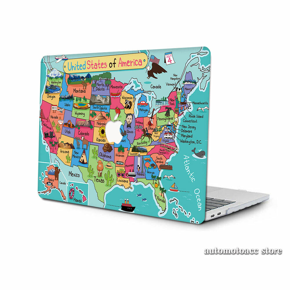Funny US Local Conditions Map Case For Macbook M2 13 Pro 15 16 14 Air 11 12 inch