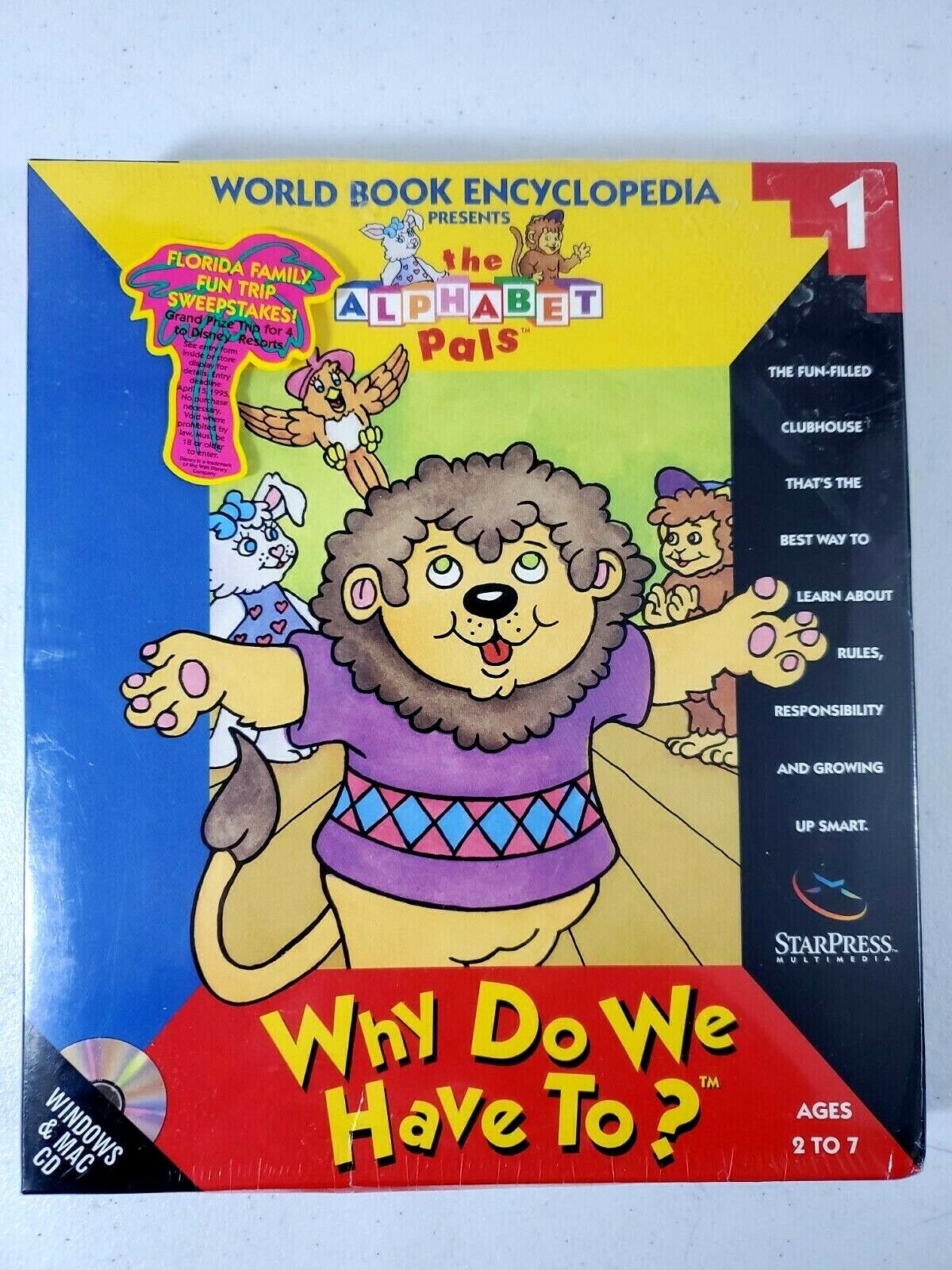 Vintage 1994 World Book Encyclopedia Alphabet Pals PC Learning Game CD Windows