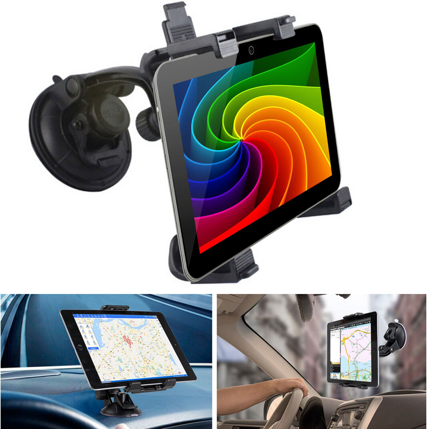 360° Car Windshield Desk Holder Suction Cup Mount Stand For iPad 2 3 4 Tablet PC