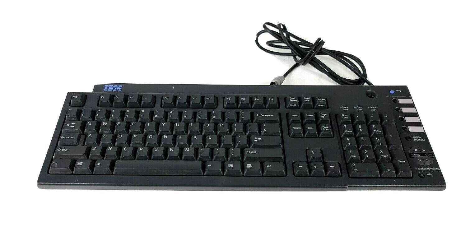 Vintage IBM KB-7998 Keyboard Black W/ Talk, Message, Lotus, Rare