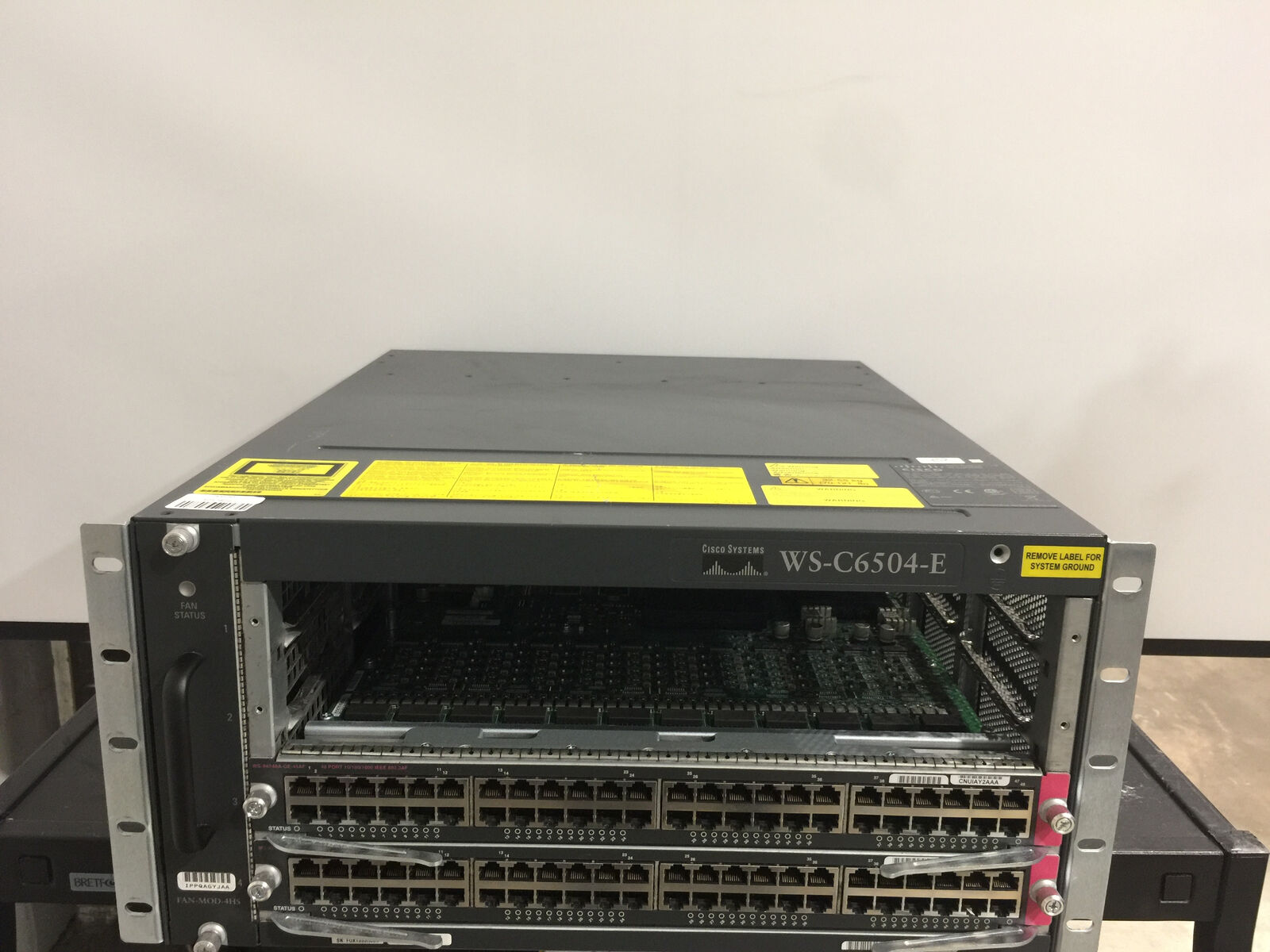 Cisco Catalyst 4-Slot Chassis WS-C6504-E Network Switch w/ 2x WS-X6148A-GE-45AF