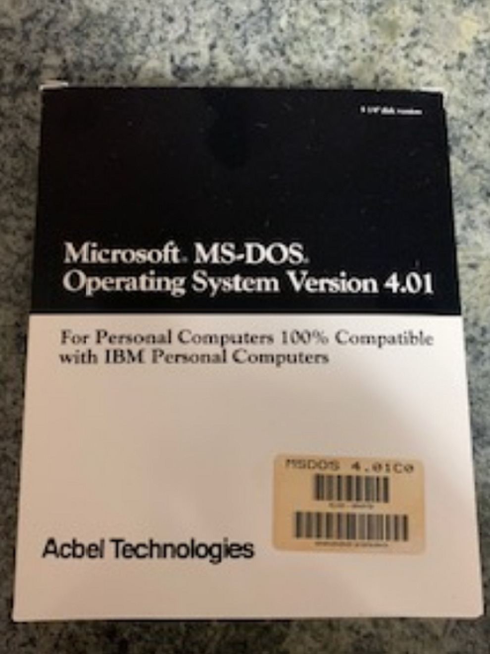 Microsoft MS-DOS Operating System Version 3.3 On 5.25\