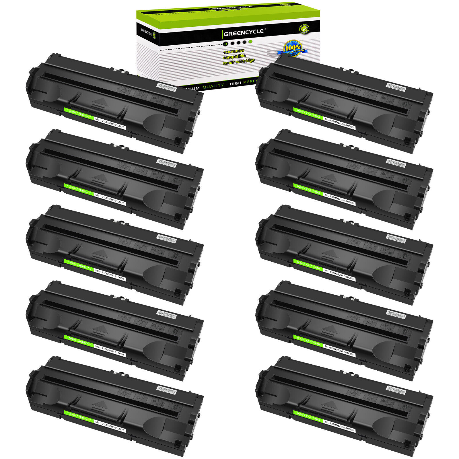 10 Pack Toner Cartridge fit for Samsung ML-1010 ML-1210 ML-1220 ML-1250 ML-1430