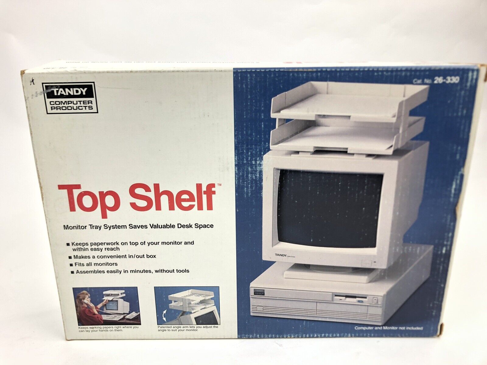 Vintage Tandy Computer Products Top Shelf Monitor Tray System Movie Set Prop
