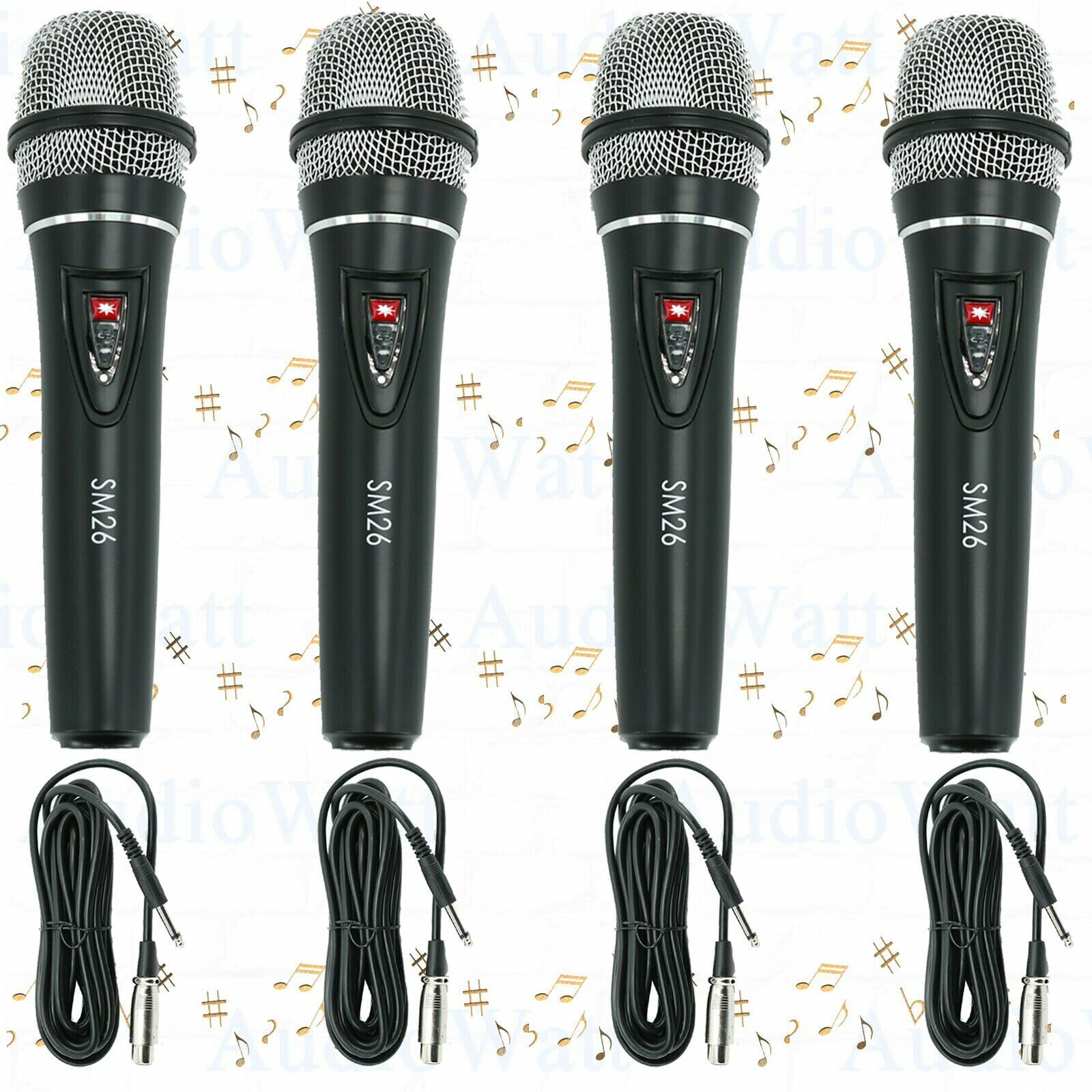 4x SM26 Uni-Direction Dynamic Recording Stage Professional Studio Microphone NEW