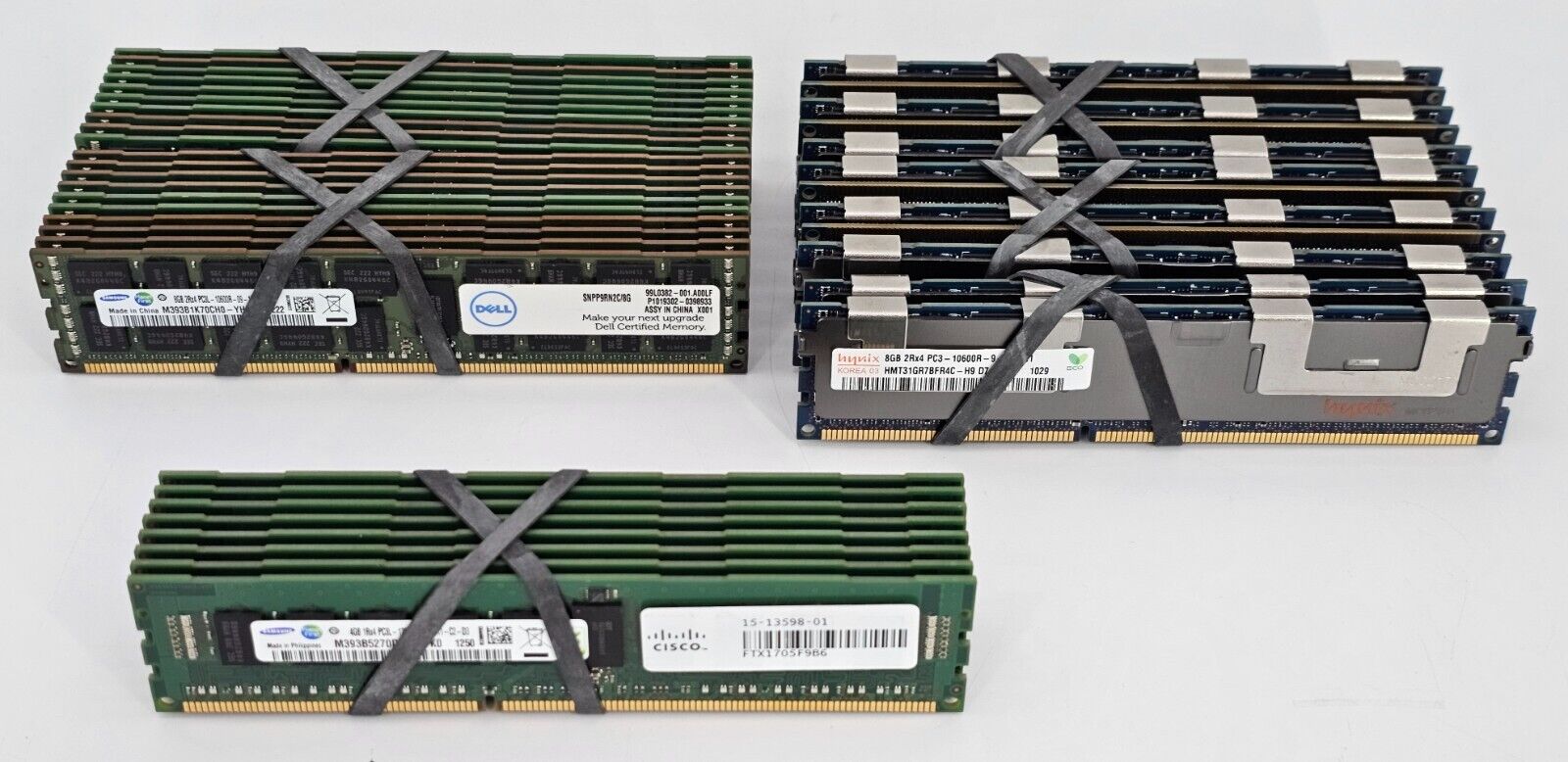 32x 8GB + 8x 4GB - 10600R + 12800R DDR3 PC3L Registered Server Memory RAM