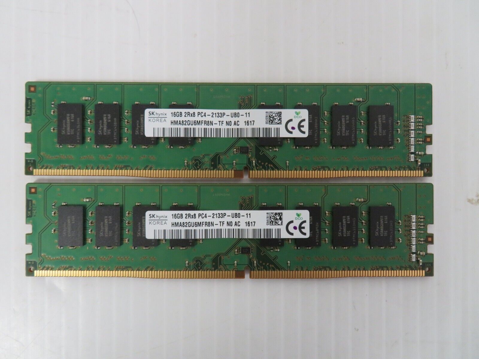 SK Hynix 32GB (2x16GB) DDR4 2Rx8 PC4 2133Mhz Desktop Memory Kit HMA82GU6MFR8N-TF