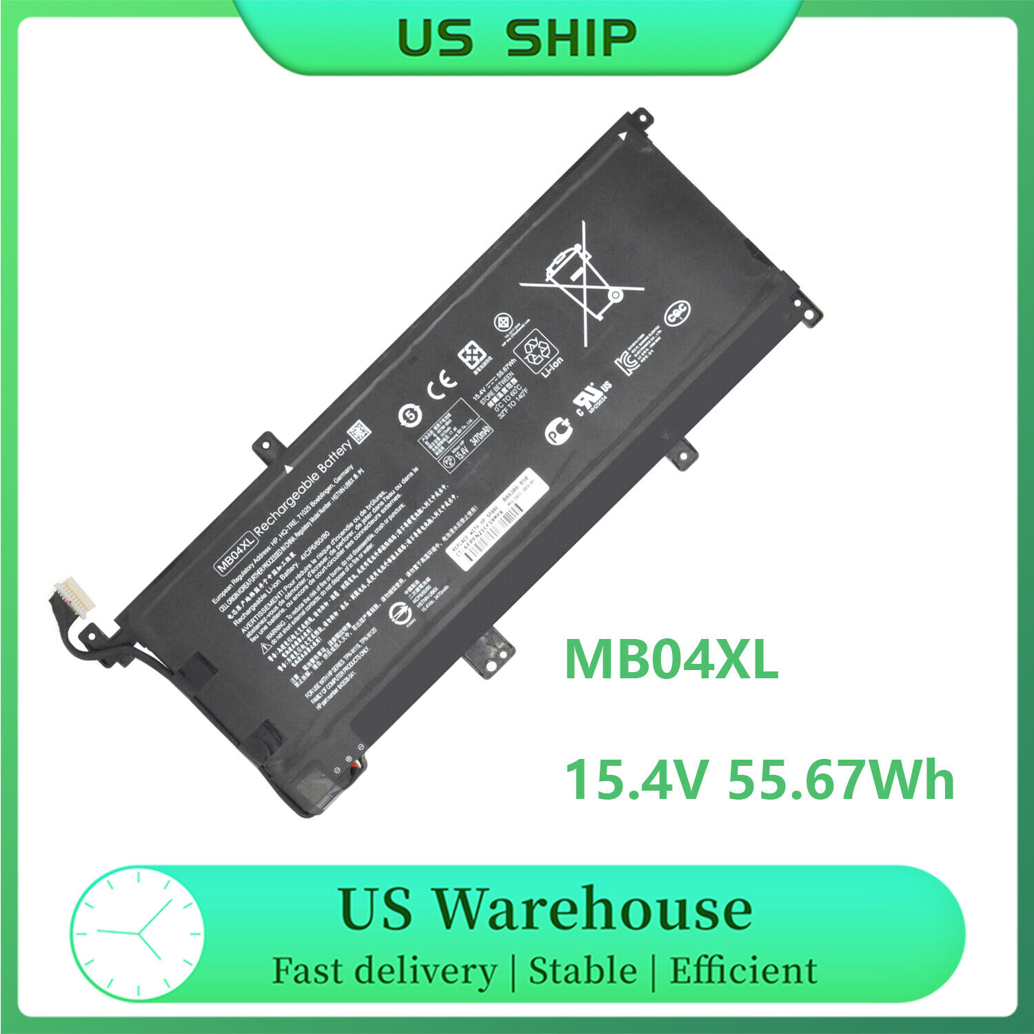 New MB04XL Battery for HP Envy X360 Convertible M6-AQ000 M6-AQ105DX M6-AQ003 USA