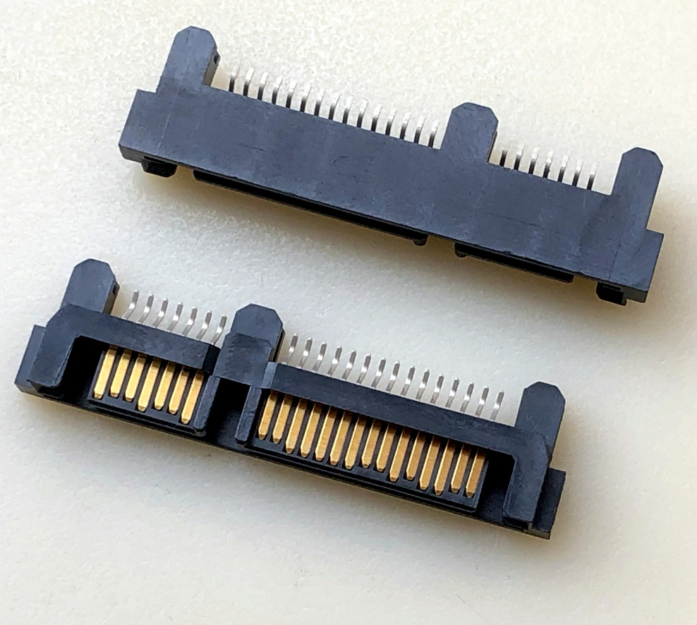 2pcs 7+15pin 22pin SATA Male Socket Solder Connector SMT Type for SATA SSD HDD