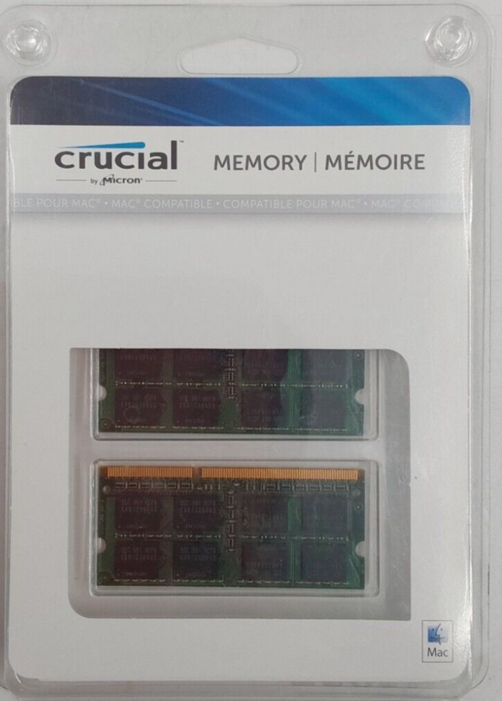Crucial by Micron Macbook Pro Compatible Memory 2 X 2GB CRM-9128 NEW