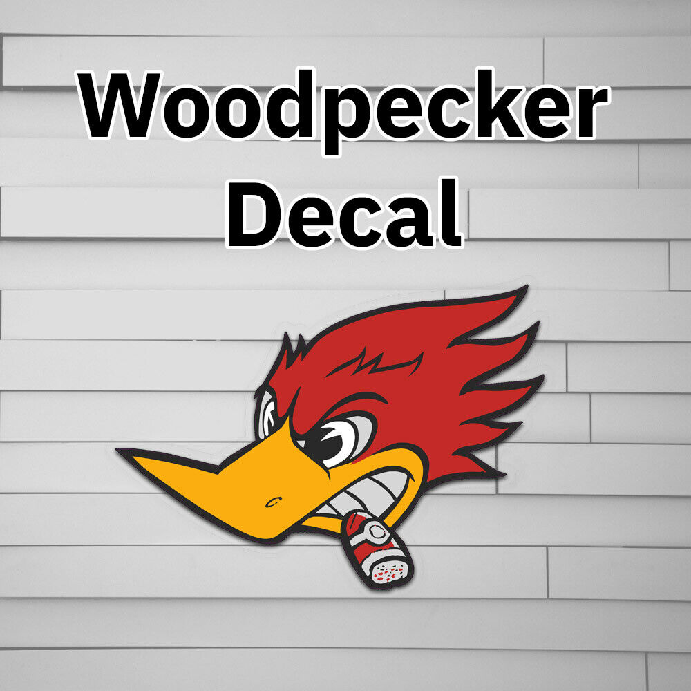 Woody Woodpecker Cigar Decal Sticker for Car, Window, Laptop, Tumbler, Water Bot