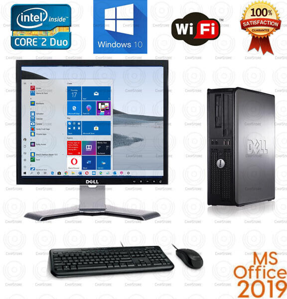 FAST Dell Optiplex Windows 10 Desktop Computer Dual Core 250GB WiFi Office 2019