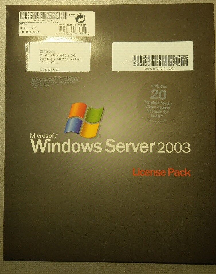 MS Windows Server 2003 Terminal Server  20 user CAL