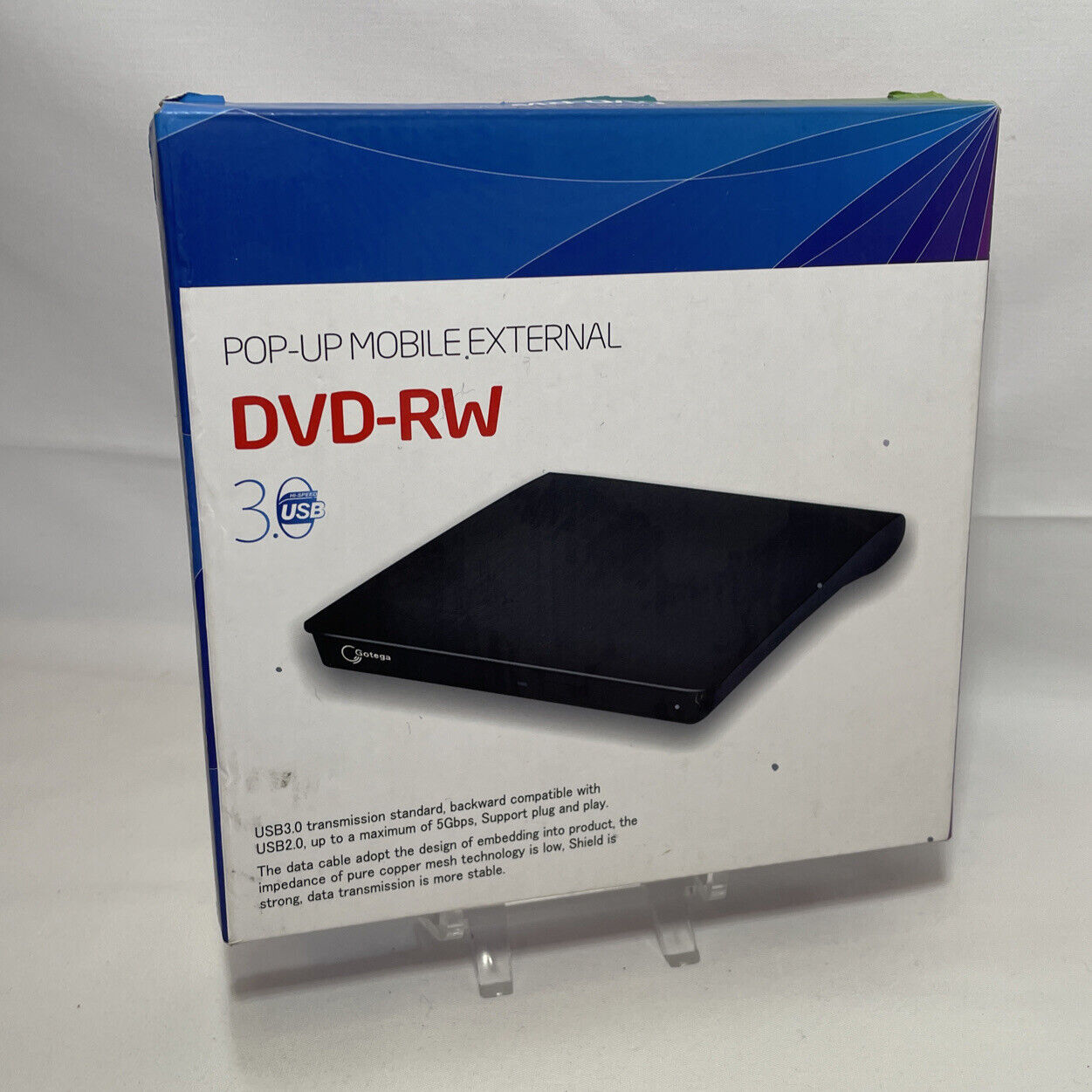 POP-UP Mobile External DVD-RW Drive Type C USB 3.0 Portable Plug & Play