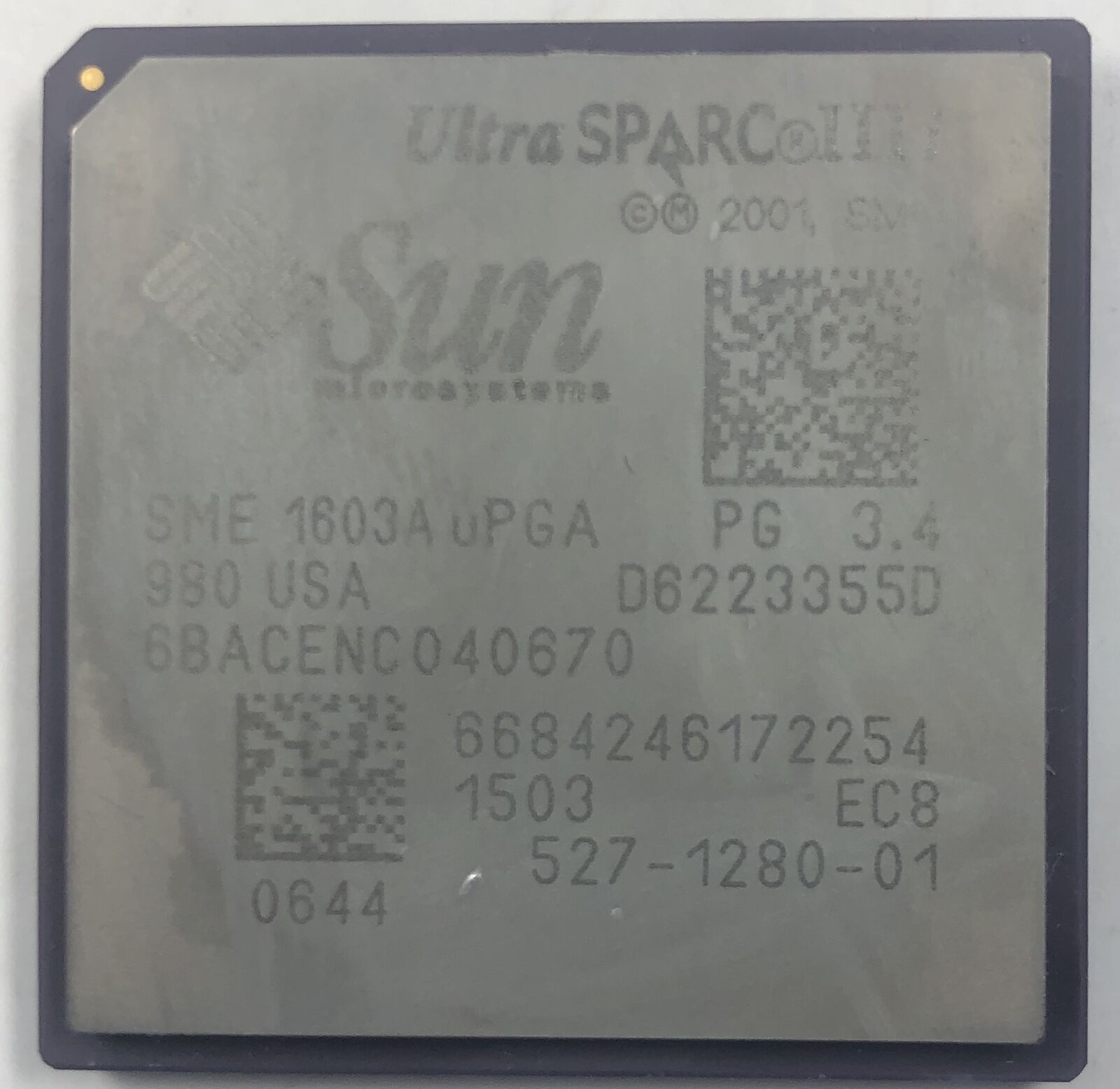 Sun Sunfire V240 Server Ultra SPARC III CPU Processor- 527-1280-01