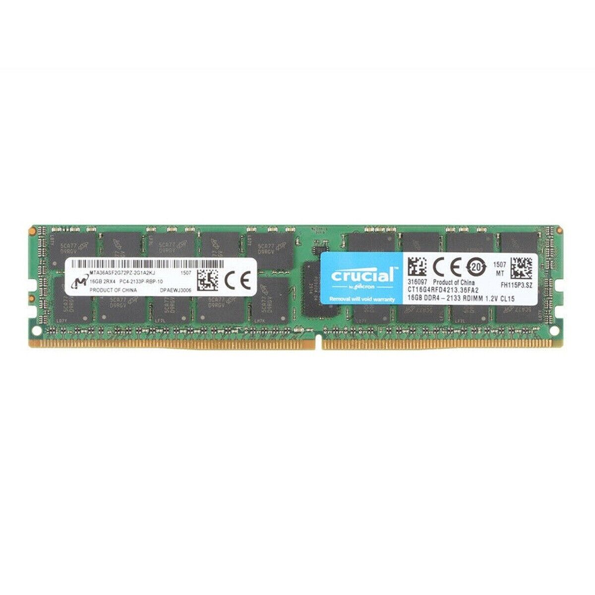 New Crucial 16GB DDR4 2133MHz PC4-17000 ECC Registered  Memory Ram CT16G4RFD4213