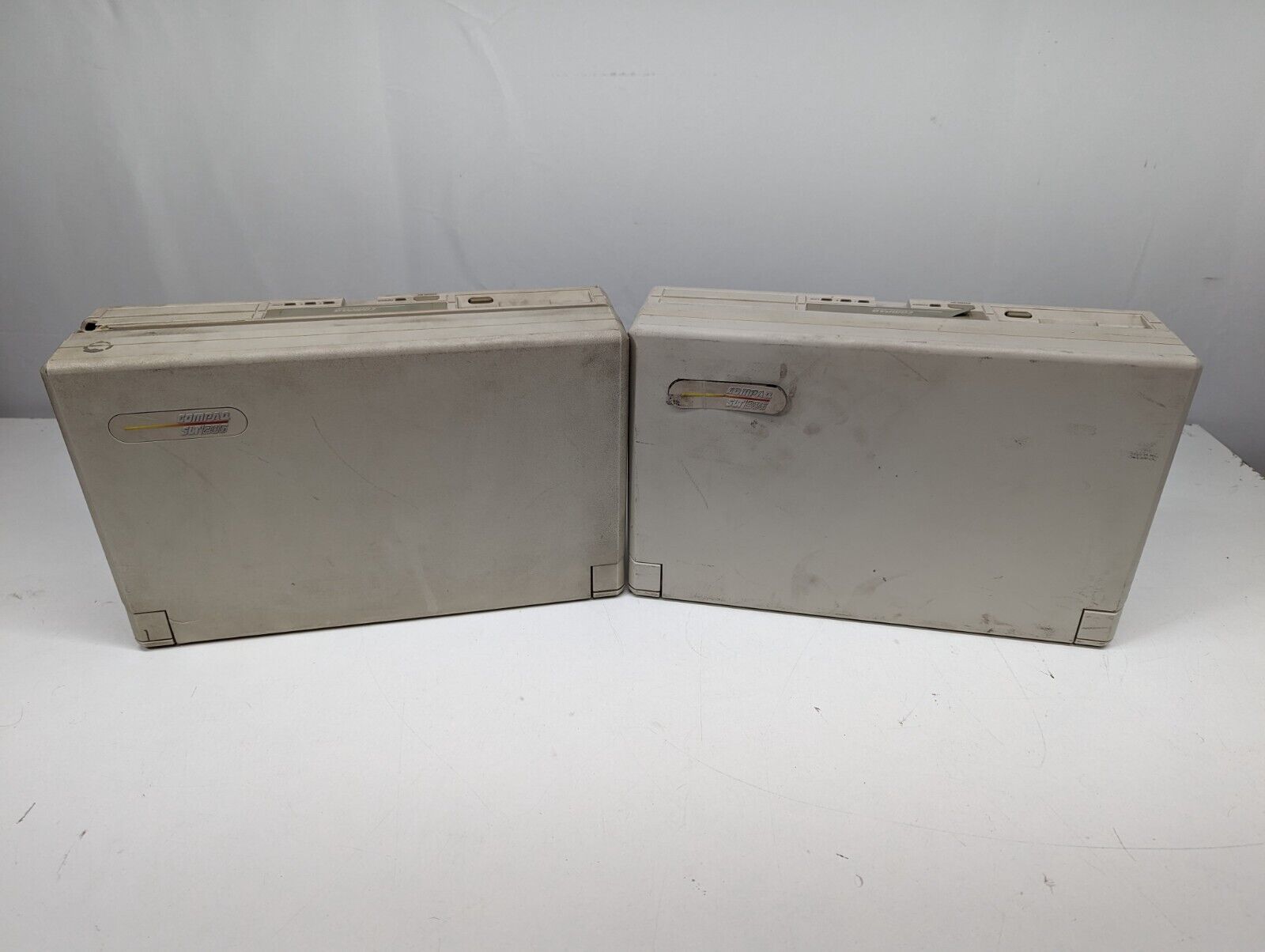 LOT OF 2 - Vintage Compaq SLT/286 Portable Laptop Computer Model 2680 SOLD AS IS